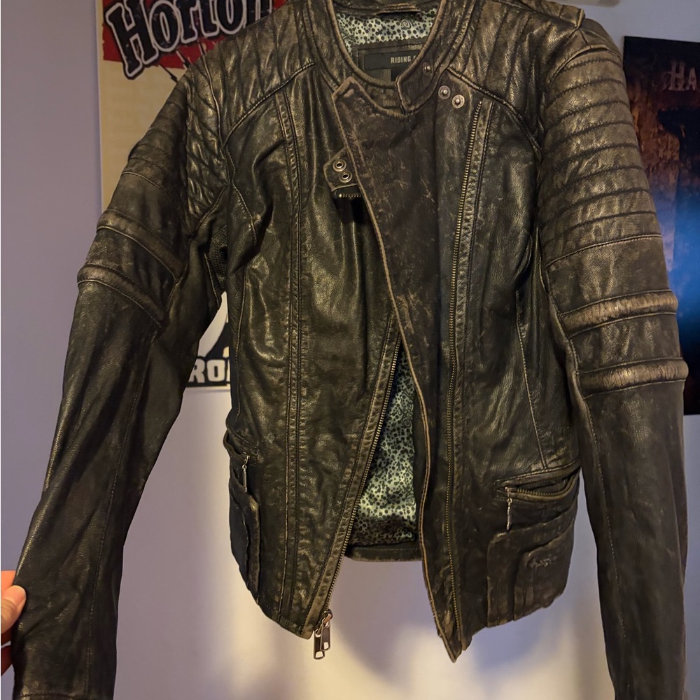 Harley-Davidson Black Quilted Leather Bomber Jacket